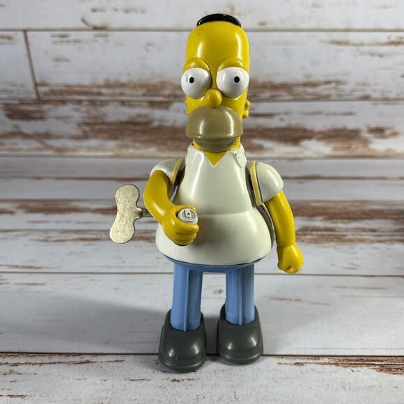 The Simpsons 2002 Rocket Usa Homer Simpson 8 " Tin Action Wind Up Toy - Picture 1 of 5